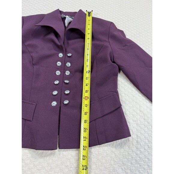 All That Jazz Double Breasted Jacket Dancer Punk Vintage 90's | Plum | Size 7/8 - Picture 13 of 13